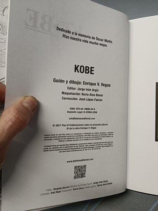 cómic KOBE de Enrique Vegas, como nuevo