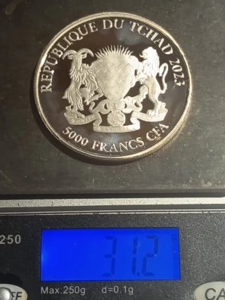Onza de Plata República de Chad