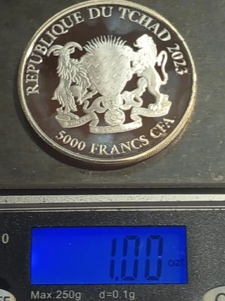 Onza de Plata República de Chad