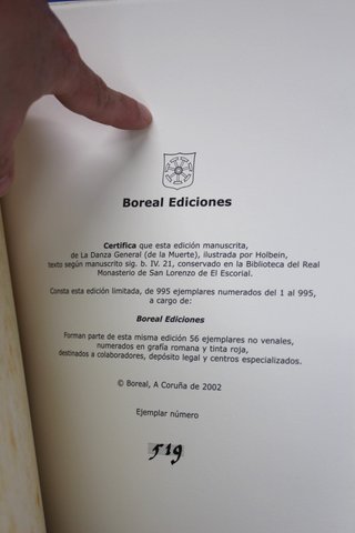 Facsímil. Danza General de la Muerte. Códice del Escorial. Ediciones Boreal.