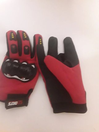 Guantes Moto/Bici Rojos y Negros