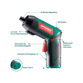 HYCHIKA destornillador eléctrico inalámbrico