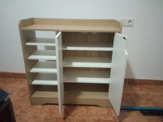 Zapatero Mueble Blanco y Madera