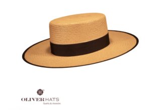 2 Cappelli Panamá OliverHats a tesa larga Camel