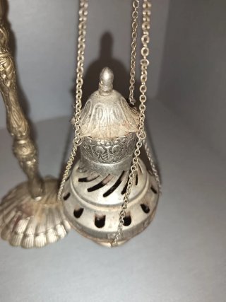 Botafumeiro Santiago Metal Plateado Antiguo