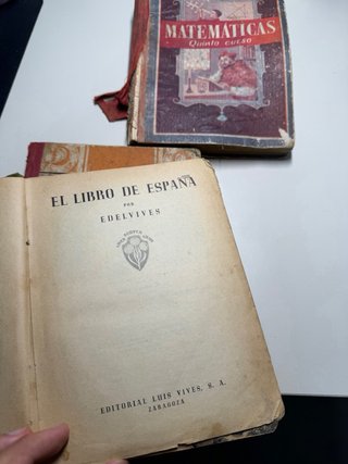 Lote de 3 libros escolares antiguos. (Originales)