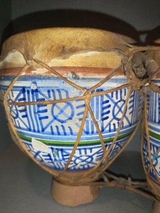 Lote 2 Tamburi Tbilat Ceramica Marocchina