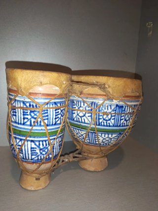 Lote 2 Tamburi Tbilat Ceramica Marocchina