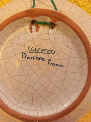 Plato decorativo cerámica LUFECO floral