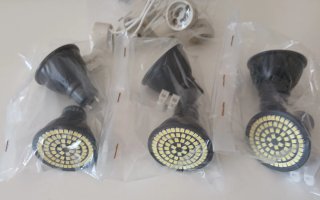 6 Bombillas LED GU10 5W + Regalo Portalámparas