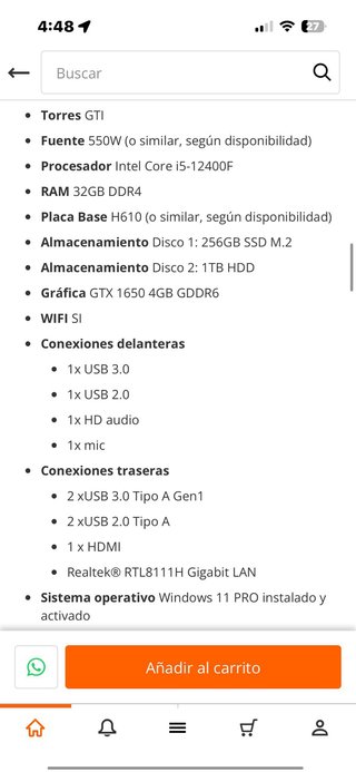 PC Gaming Intel Core i5 RTX 3050 + Monitor + Pack