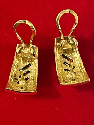 Pendientes Oro 18k Diamante, Rubí, Zafiro omega c