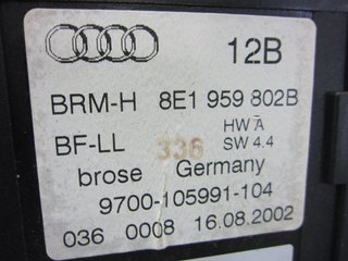MOTOR ELEVALUNAS DELANTERO IZQUIERDO AUDI A4 BERLINA (8E) 8E1959802B 1370213