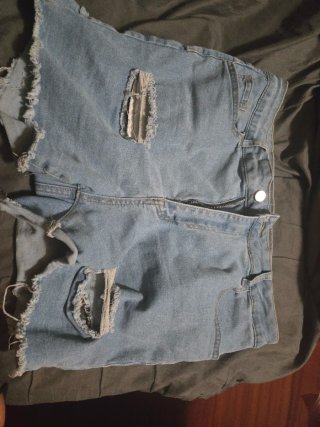 Pantalones cortos vaqueros rotos XL
