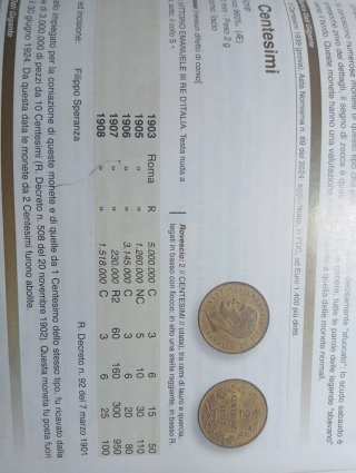 Moneta Regno Italia 2 Centesimi 1903 R