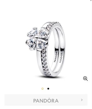 Anillo Pandora Corazón Brillante Plata