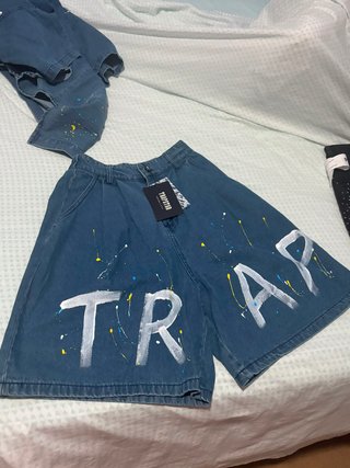 Camisa y Shorts Vaqueros Trapstar Paint Splatter