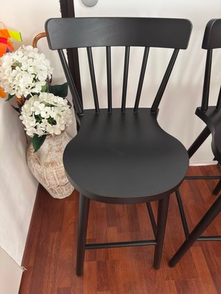 Set 2 sgabelli legno neri norraryd ikea