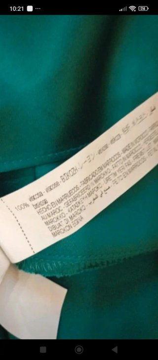 Vestido largo Zara verde