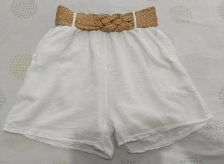 Pantalón corto lino blanco talla S
