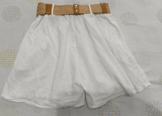 Pantalón corto lino blanco talla S