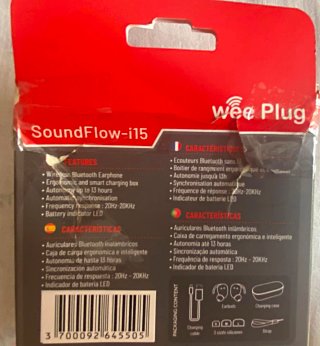 Auriculares SoundFlow i15 Negros