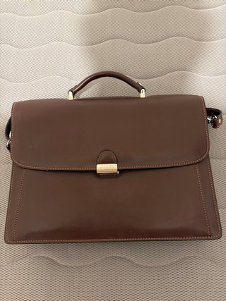 Cartera de piel Katana marrón