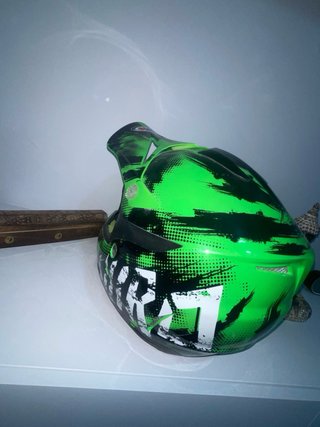 Casco Enduro/Cross Verde y Negro