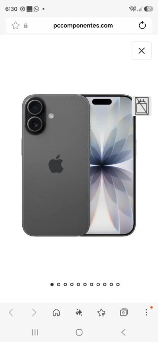 iPhone 17 Gris Batería 96%