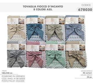 Tovaglia Remant con fiocco x12 o x 6 persone