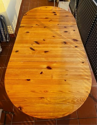 Mesa de madera extensible