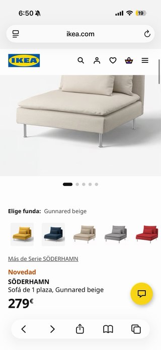 Sofá modular Ikea Soderhamn beige