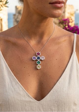 Collana fatta a mano pietre naturali