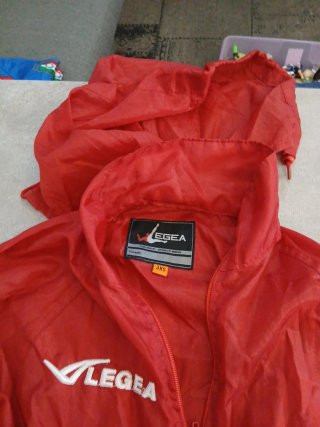 Giacca a vento LEGEA bambino rossa