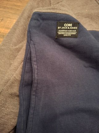 Felpa con cappuccio Jack & Jones grigio/blu