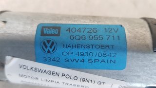 MOTOR LIMPIA TRASERO VOLKSWAGEN POLO (9N1) GT 6Q6