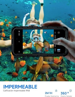 SEACOSMO Custodia Impermeabile per iPhone 14 6.1'' Nero
