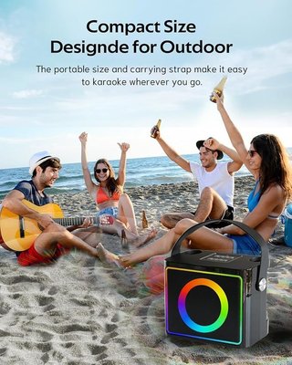 QEEKADA 2 micros inalambricos Altavoz Bluetooth
