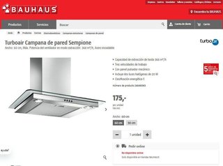 CAMPANA EXTRACTORA INOX 60cm