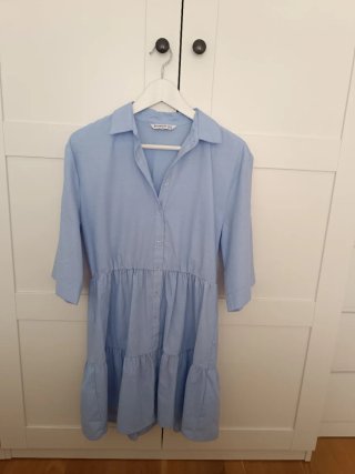 Vestido camisero Stradivarius azul Talla M