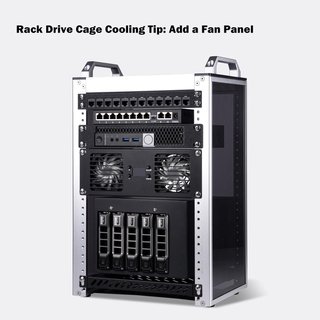 GEEEKPI Panel 2U 10'' Ventilador Dual OLED Rack
