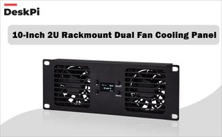 GEEEKPI Panel 2U 10'' Ventilador Dual OLED Rack