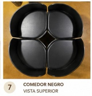 Conjunto Comedor Mesa Negra y 4 Sillas