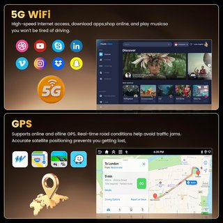 FULUKU 4+128GB Autoradio 10.1'' Android 15 Renault