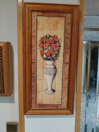 Cuadro de flores en jarrón