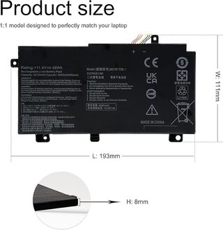 BLESYS B31N1726 Batería ASUS TUF Gaming FX504G