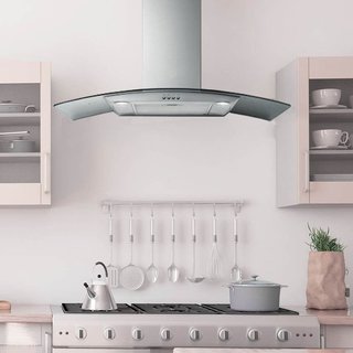 CAMPANA DECORATIVA 90cm inox-cristal