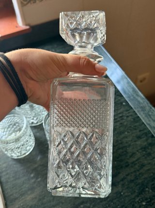 Juego 6 Vasos Whisky y Botella Decantadora