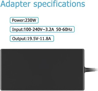 IPWRPRO 230W Cargador para Acer Predator 15 G9-593