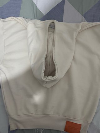 Felpa beige con dettagli arancioni